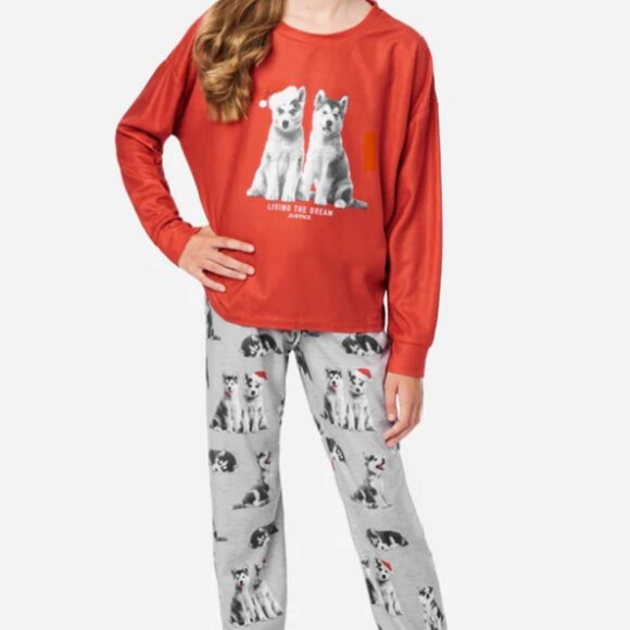 Justice Girls' Velour Fleece Pajamas 2-Piece Set - Picture 1 of 5